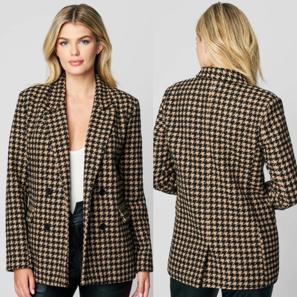 NWT Blank NYC Book Club Houndstooth Blazer Jacket - Picture 1 of 7